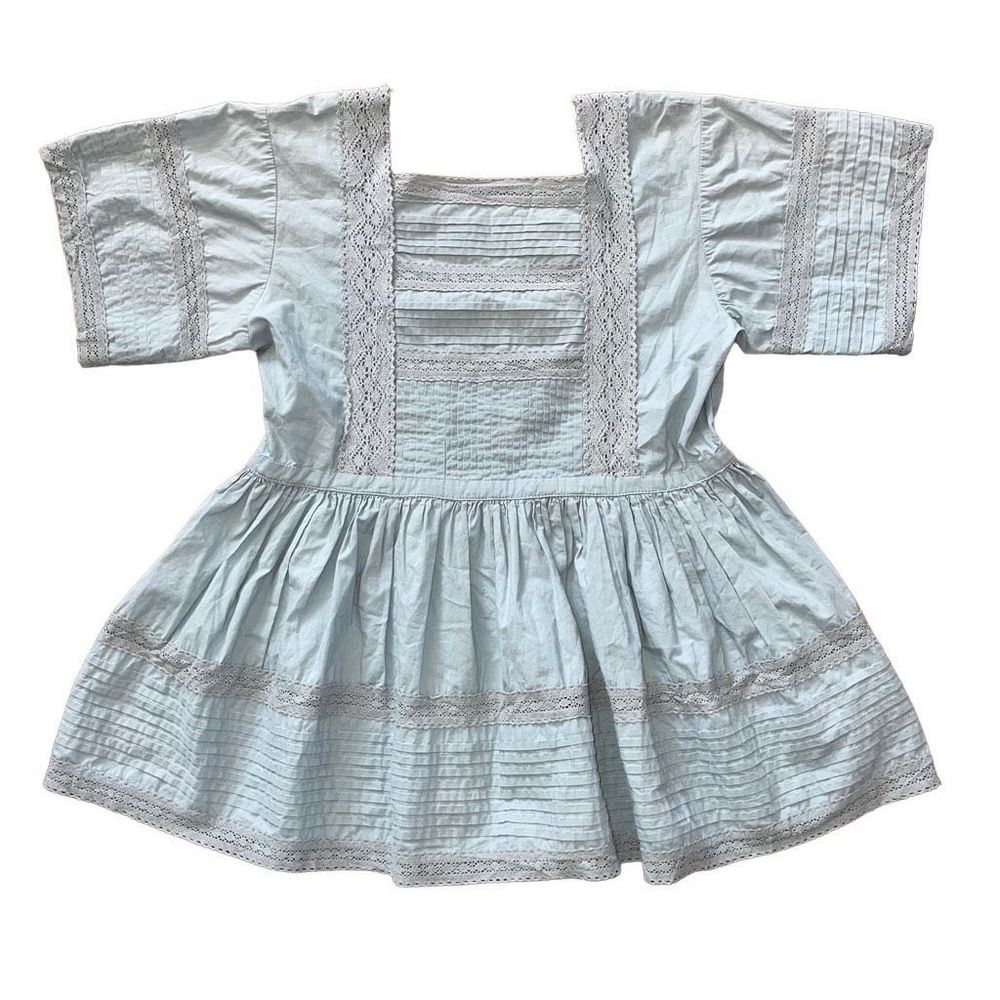English Factory Cottagecore Peplum Short puff sleeve Blouse
